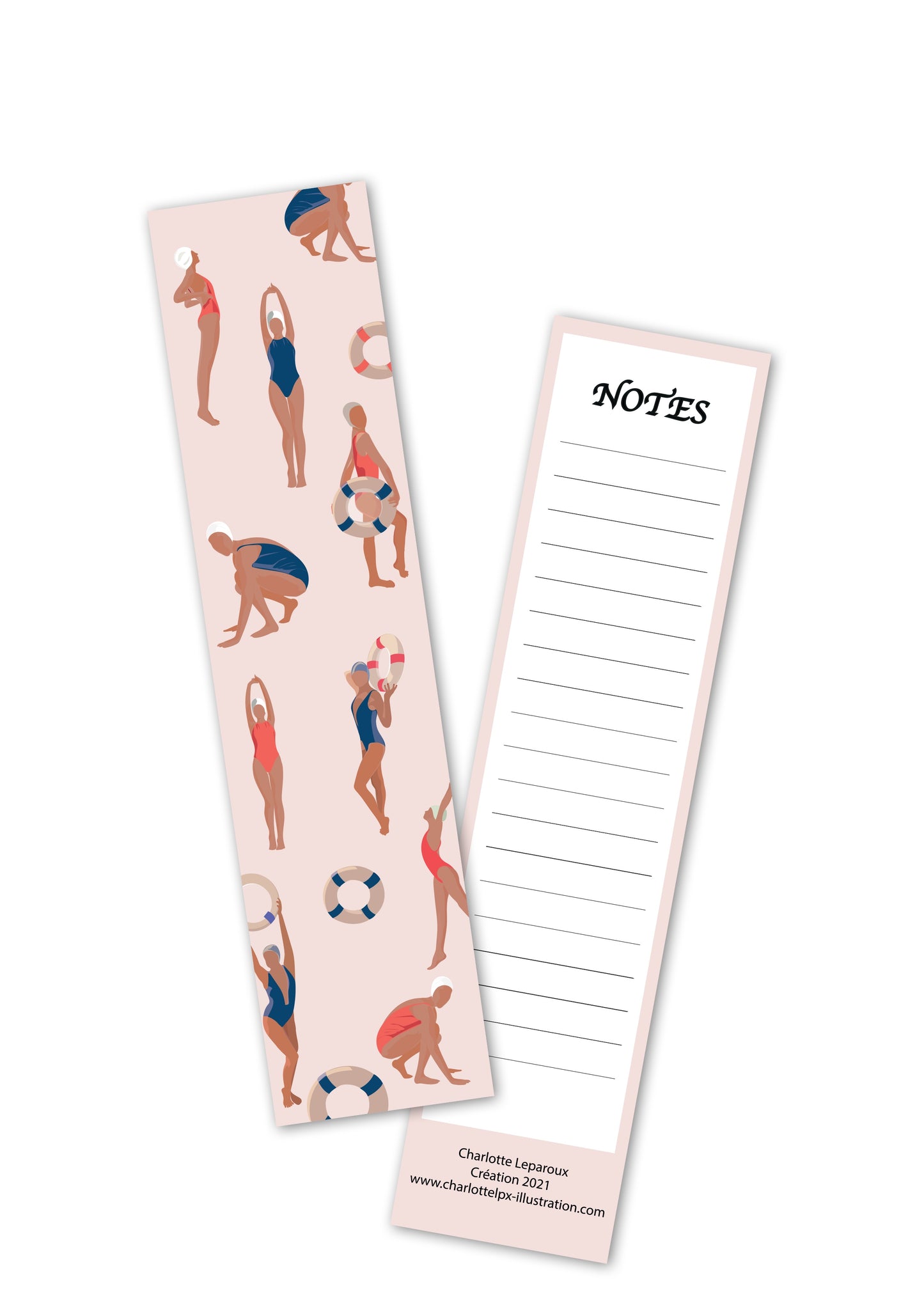 Marque page Baigneuses pattern