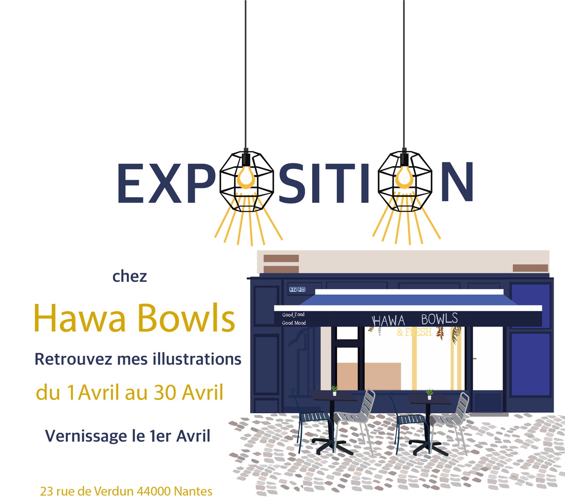 Exposition au restaurant Hawa Bowls