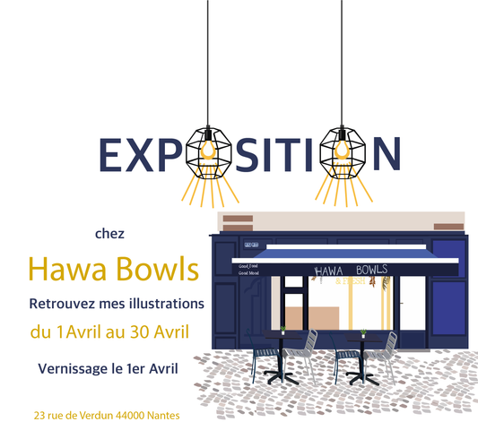 Exposition au restaurant Hawa Bowls