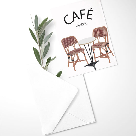 Carte Postale Café Parisien